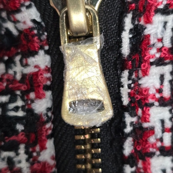 Talbots Jacket Womens 24W Red‎ Black Full Zip Long Sleeve Lined Career Preppy - Picture 6 of 13